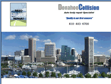 Tablet Screenshot of donahoocollision.com